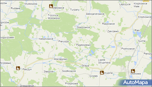 mapa Pawłoszewo, Pawłoszewo na mapie Targeo