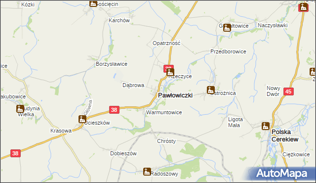 mapa Pawłowiczki, Pawłowiczki na mapie Targeo