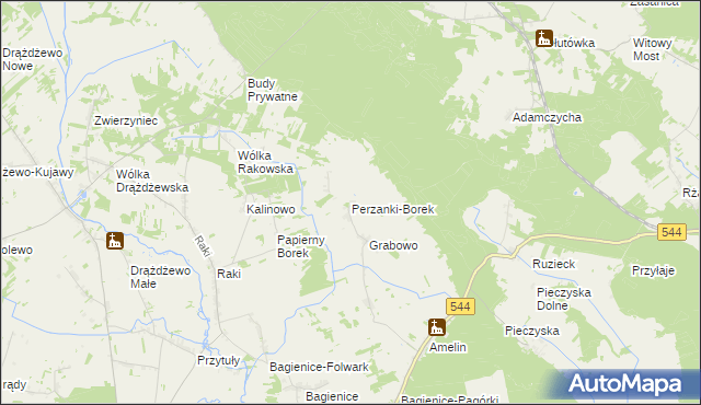 mapa Perzanki-Borek, Perzanki-Borek na mapie Targeo