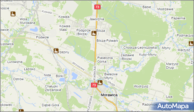 mapa Piaseczna Górka, Piaseczna Górka na mapie Targeo