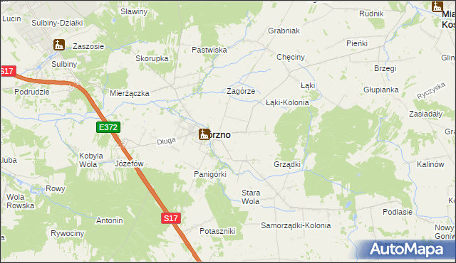 mapa Piaski gmina Górzno, Piaski gmina Górzno na mapie Targeo