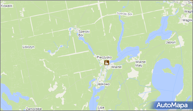 mapa Pieczysko gmina Ruciane-Nida, Pieczysko gmina Ruciane-Nida na mapie Targeo