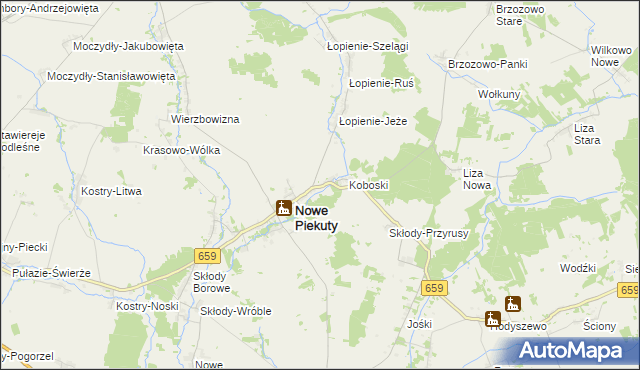 mapa Piekuty-Urbany, Piekuty-Urbany na mapie Targeo