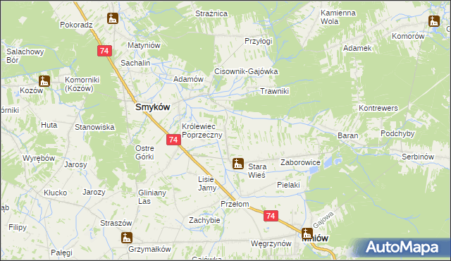 mapa Pieradła, Pieradła na mapie Targeo