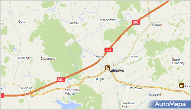 mapa Piętki, Piętki na mapie Targeo