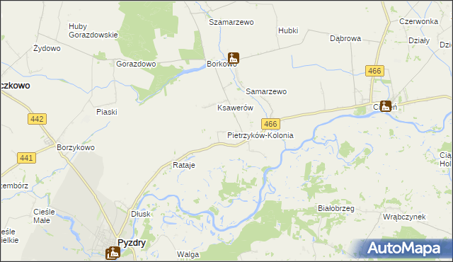 mapa Pietrzyków-Kolonia, Pietrzyków-Kolonia na mapie Targeo