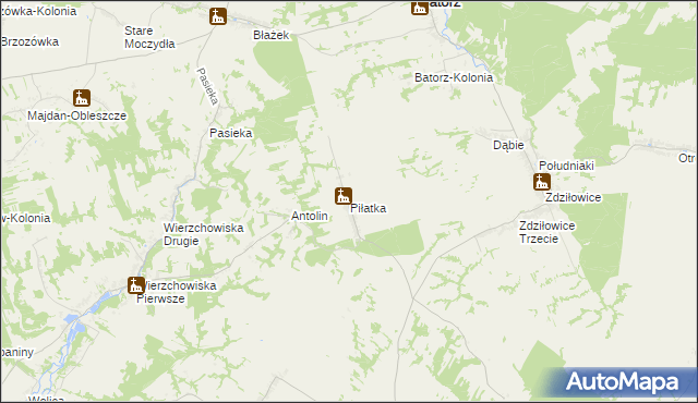 mapa Piłatka gmina Godziszów, Piłatka gmina Godziszów na mapie Targeo