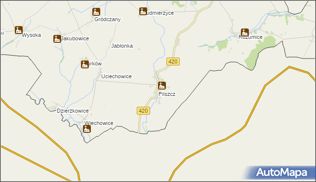 mapa Pilszcz, Pilszcz na mapie Targeo