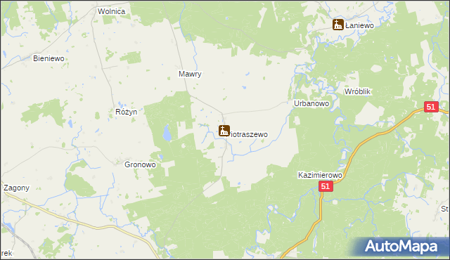 mapa Piotraszewo, Piotraszewo na mapie Targeo