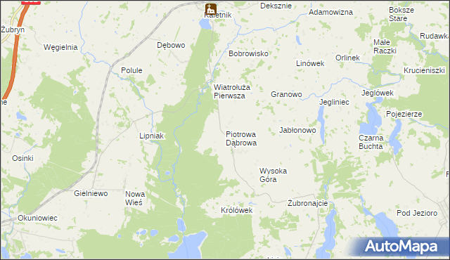 mapa Piotrowa Dąbrowa, Piotrowa Dąbrowa na mapie Targeo
