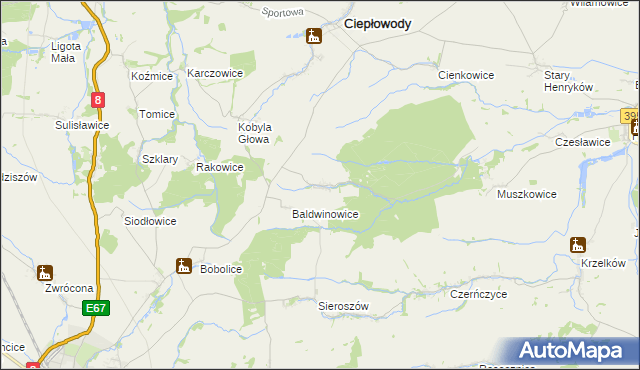 mapa Piotrowice Polskie, Piotrowice Polskie na mapie Targeo