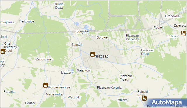 mapa Piszczac, Piszczac na mapie Targeo