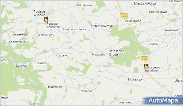 mapa Pląskowo, Pląskowo na mapie Targeo