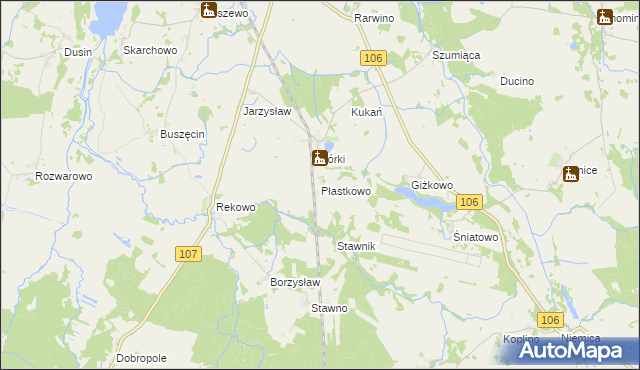 mapa Płastkowo, Płastkowo na mapie Targeo