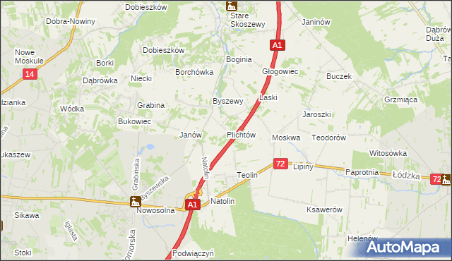 mapa Plichtów, Plichtów na mapie Targeo