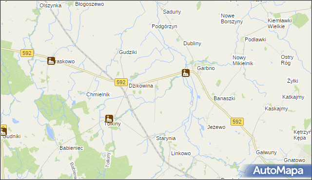 mapa Płutniki, Płutniki na mapie Targeo