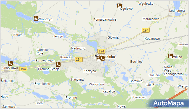 mapa Pobiedziska, Pobiedziska na mapie Targeo