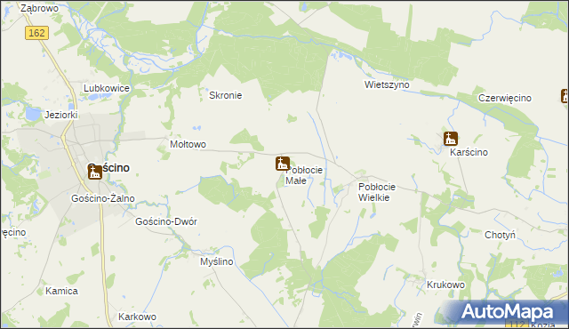 mapa Pobłocie Małe, Pobłocie Małe na mapie Targeo