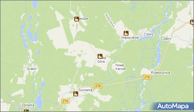 mapa Podła Góra, Podła Góra na mapie Targeo