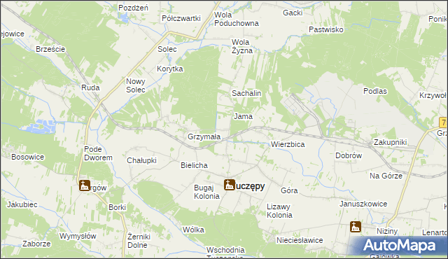 mapa Podlesie gmina Tuczępy, Podlesie gmina Tuczępy na mapie Targeo