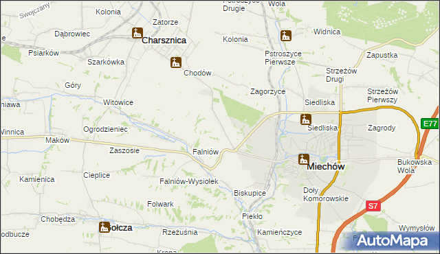 mapa Podmiejska Wola, Podmiejska Wola na mapie Targeo