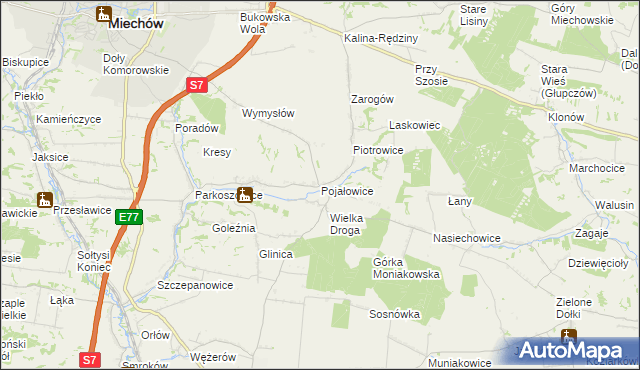 mapa Pojałowice, Pojałowice na mapie Targeo