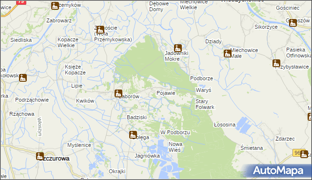 mapa Pojawie, Pojawie na mapie Targeo