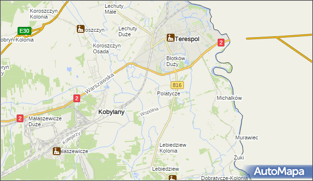 mapa Polatycze, Polatycze na mapie Targeo