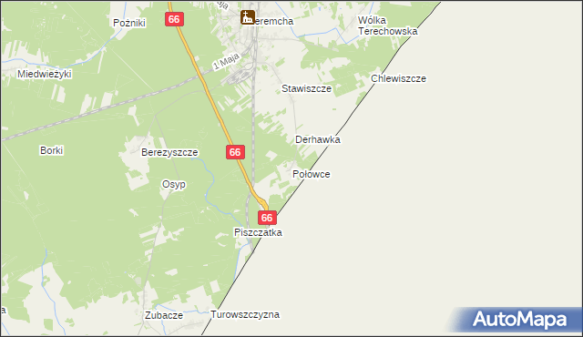 mapa Połowce, Połowce na mapie Targeo