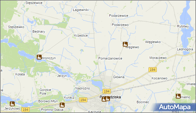 mapa Pomarzanowice, Pomarzanowice na mapie Targeo