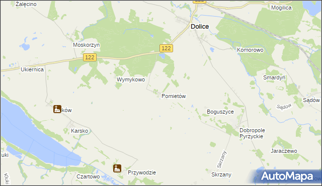 mapa Pomietów, Pomietów na mapie Targeo