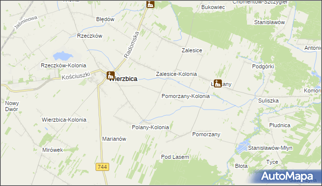 mapa Pomorzany-Kolonia, Pomorzany-Kolonia na mapie Targeo