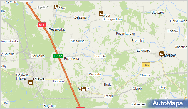 mapa Poschła, Poschła na mapie Targeo