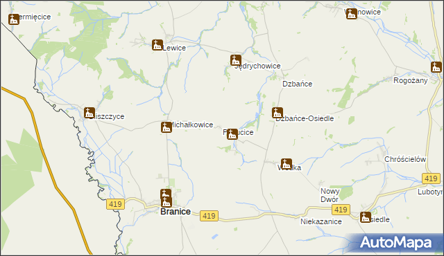 mapa Posucice, Posucice na mapie Targeo