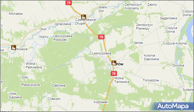 mapa Potoczek gmina Tarłów, Potoczek gmina Tarłów na mapie Targeo