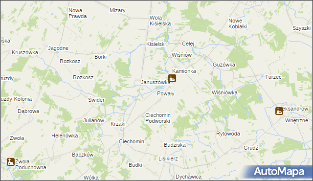 mapa Powały, Powały na mapie Targeo