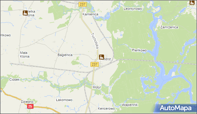 mapa Pruszcz gmina Gostycyn, Pruszcz gmina Gostycyn na mapie Targeo