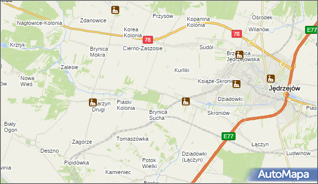 mapa Prząsław Mały, Prząsław Mały na mapie Targeo