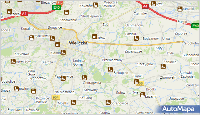 mapa Przebieczany, Przebieczany na mapie Targeo