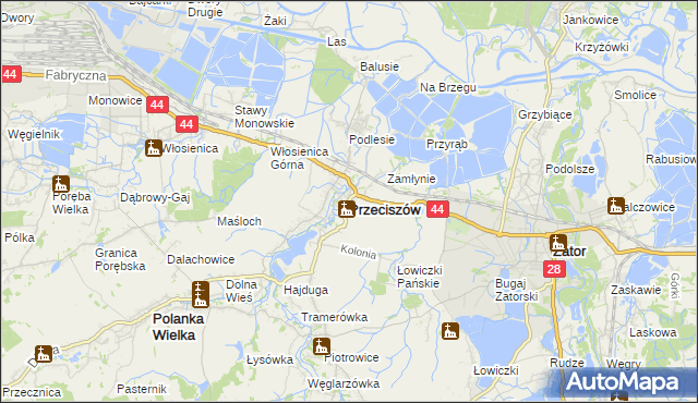 mapa Przeciszów, Przeciszów na mapie Targeo