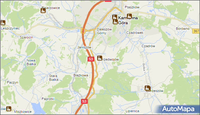 mapa Przedwojów, Przedwojów na mapie Targeo