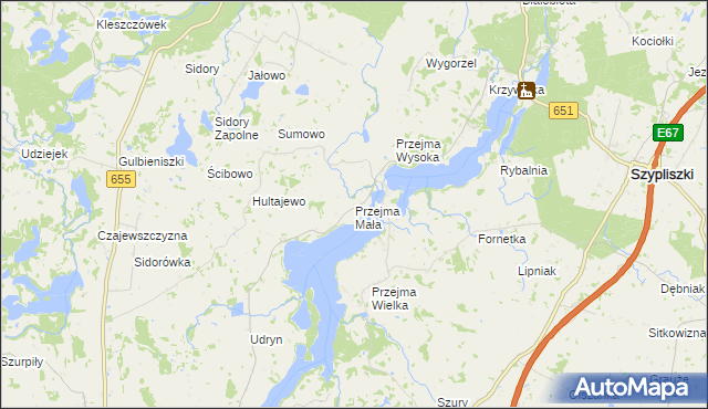 mapa Przejma Mała, Przejma Mała na mapie Targeo