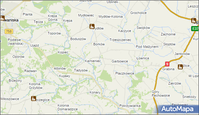 mapa Przepiórów, Przepiórów na mapie Targeo