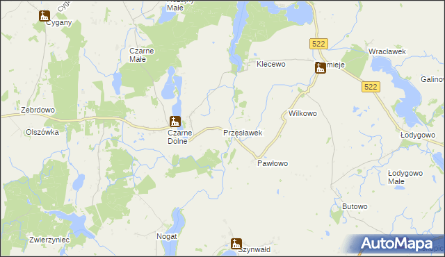 mapa Przęsławek, Przęsławek na mapie Targeo