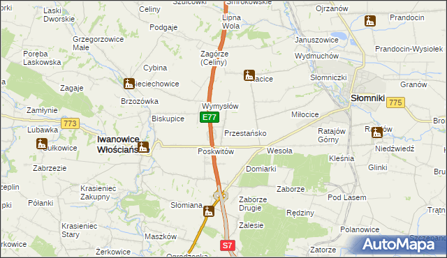 mapa Przestańsko, Przestańsko na mapie Targeo