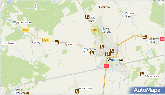 mapa Przyczyna Górna, Przyczyna Górna na mapie Targeo