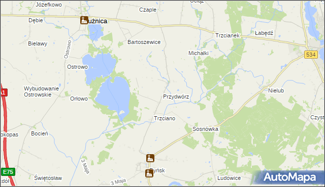 mapa Przydwórz, Przydwórz na mapie Targeo