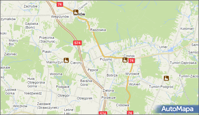 mapa Przyjmo, Przyjmo na mapie Targeo