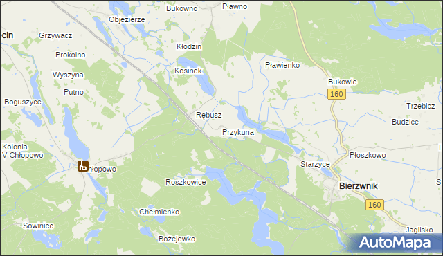 mapa Przykuna, Przykuna na mapie Targeo