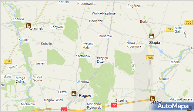 mapa Przyłęk Duży, Przyłęk Duży na mapie Targeo